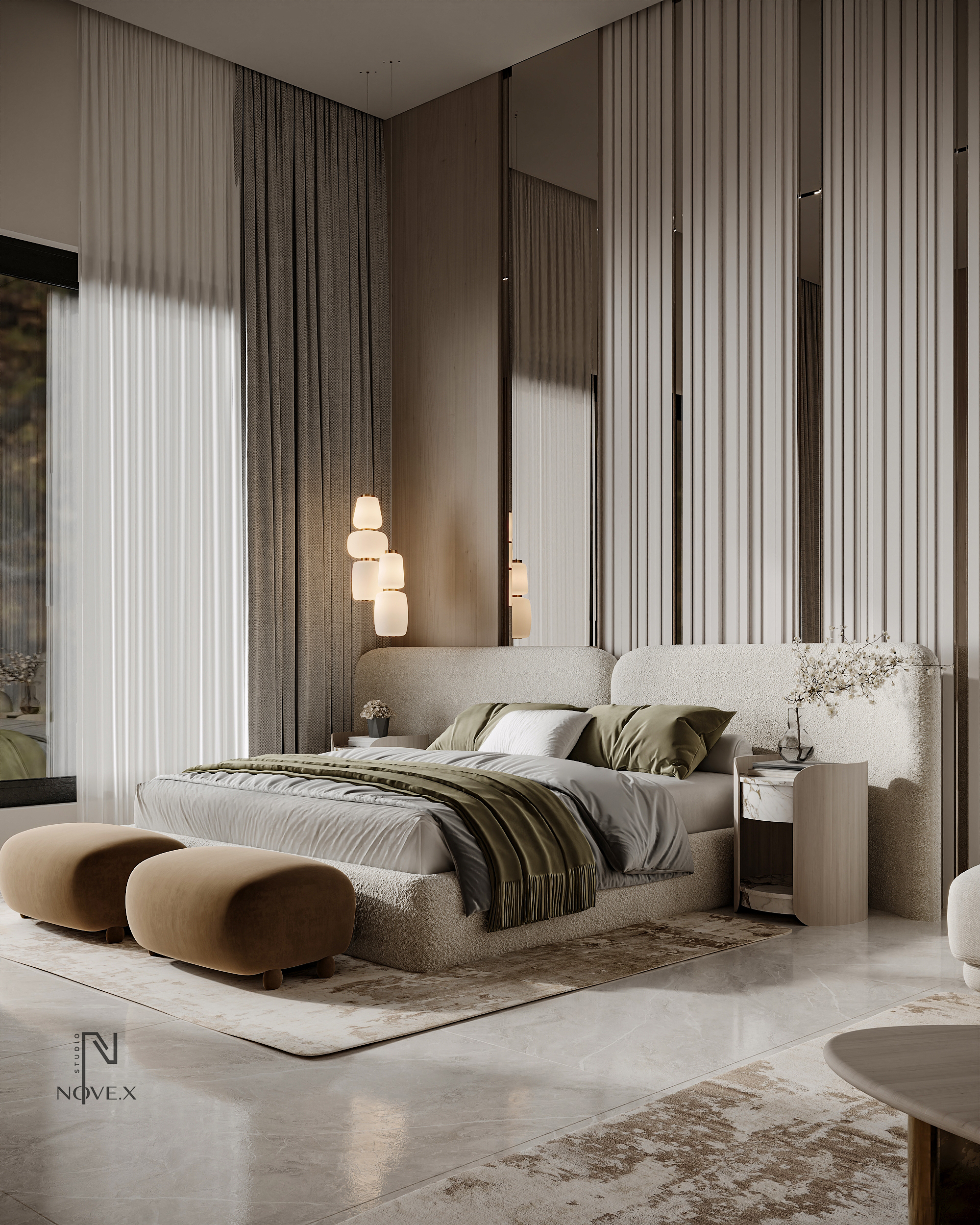 现代宁静卧室丨阿联酋迪拜丨Novex Studio-14