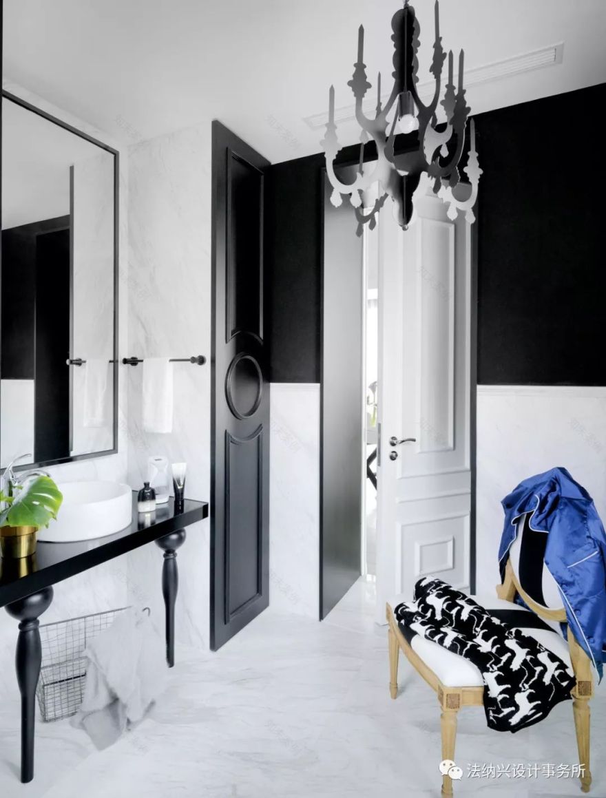 浪漫法式贯穿全屋,会所办公一体化别墅改造-82