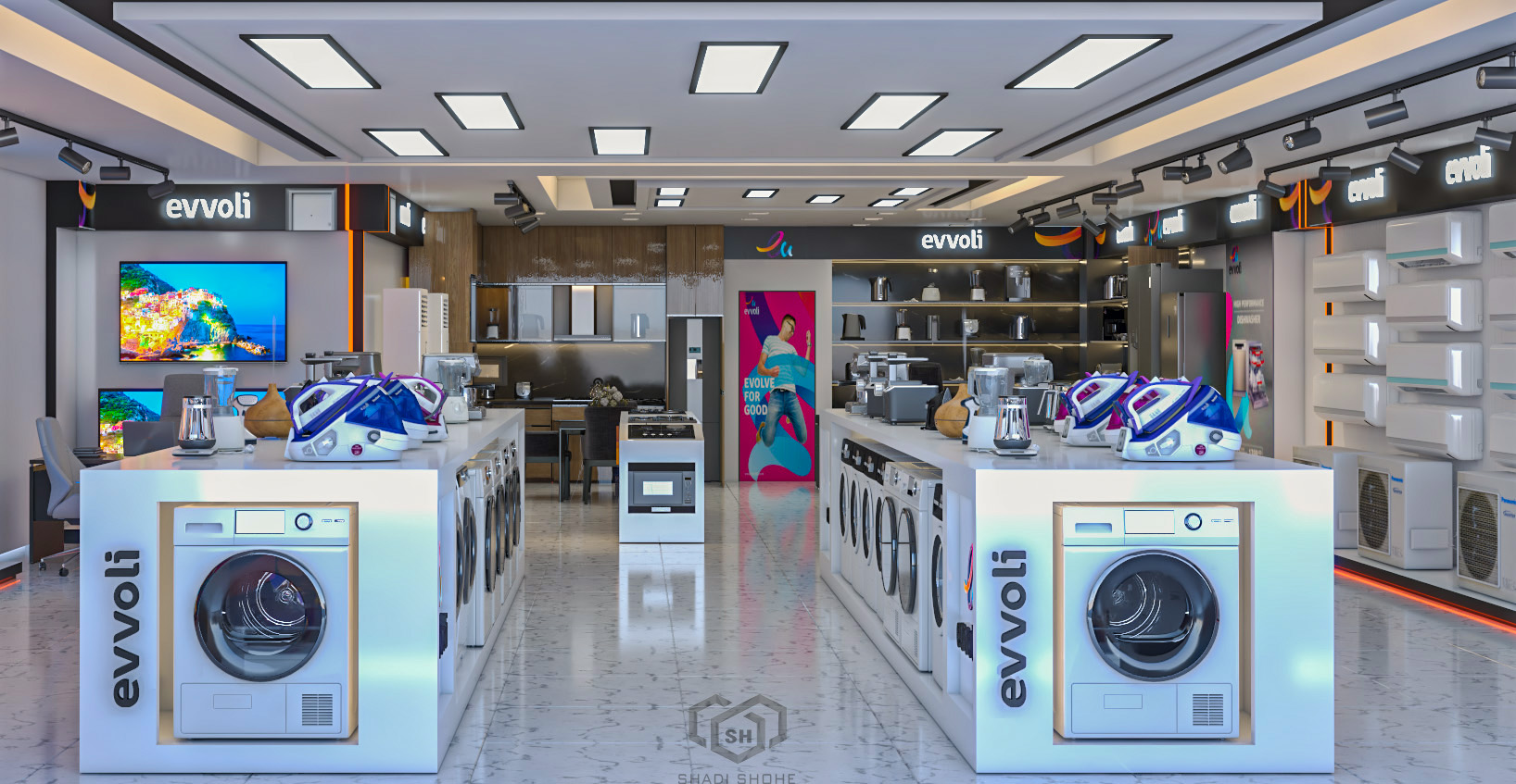 Household electrical appliances sales hall-0