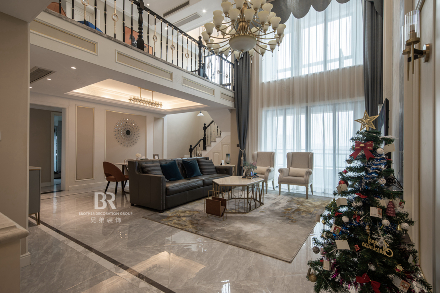 融创滨江壹号跃层轻奢风设计丨中国重庆丨重庆兄弟装饰公司-8