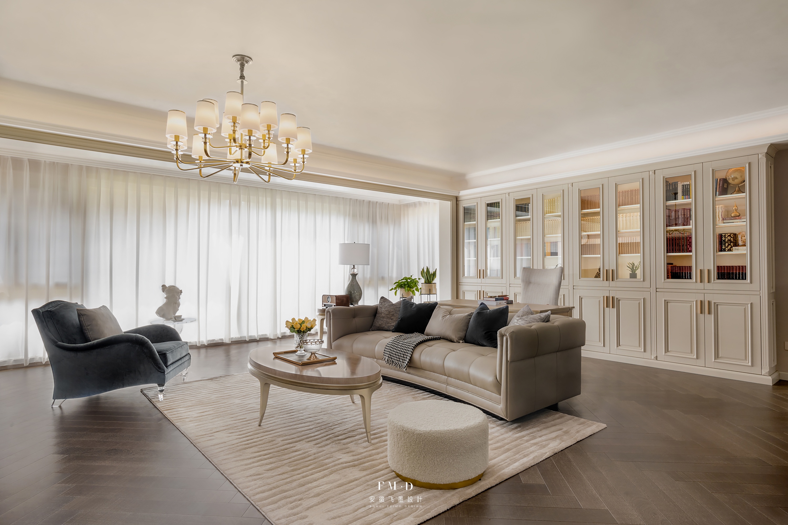 170㎡大平层美式风设计丨中国合肥丨飞墨设计组-28