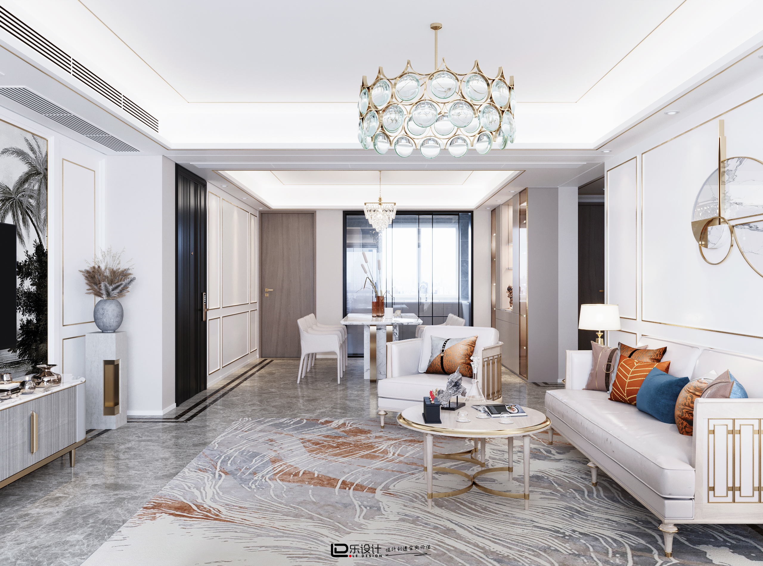 皓玉府美式极简居住空间设计丨中国杭州丨LD 设计-14