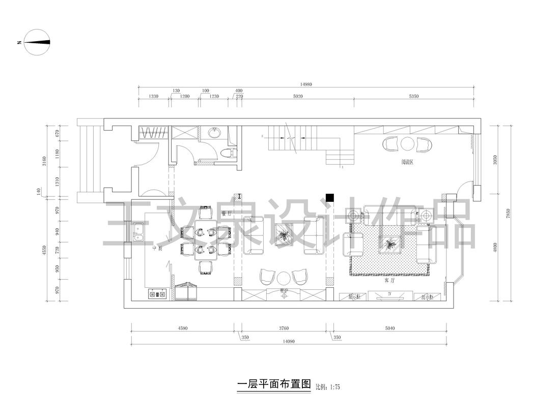 
法式欧式新中式别墅设计作品王文泉30 -10