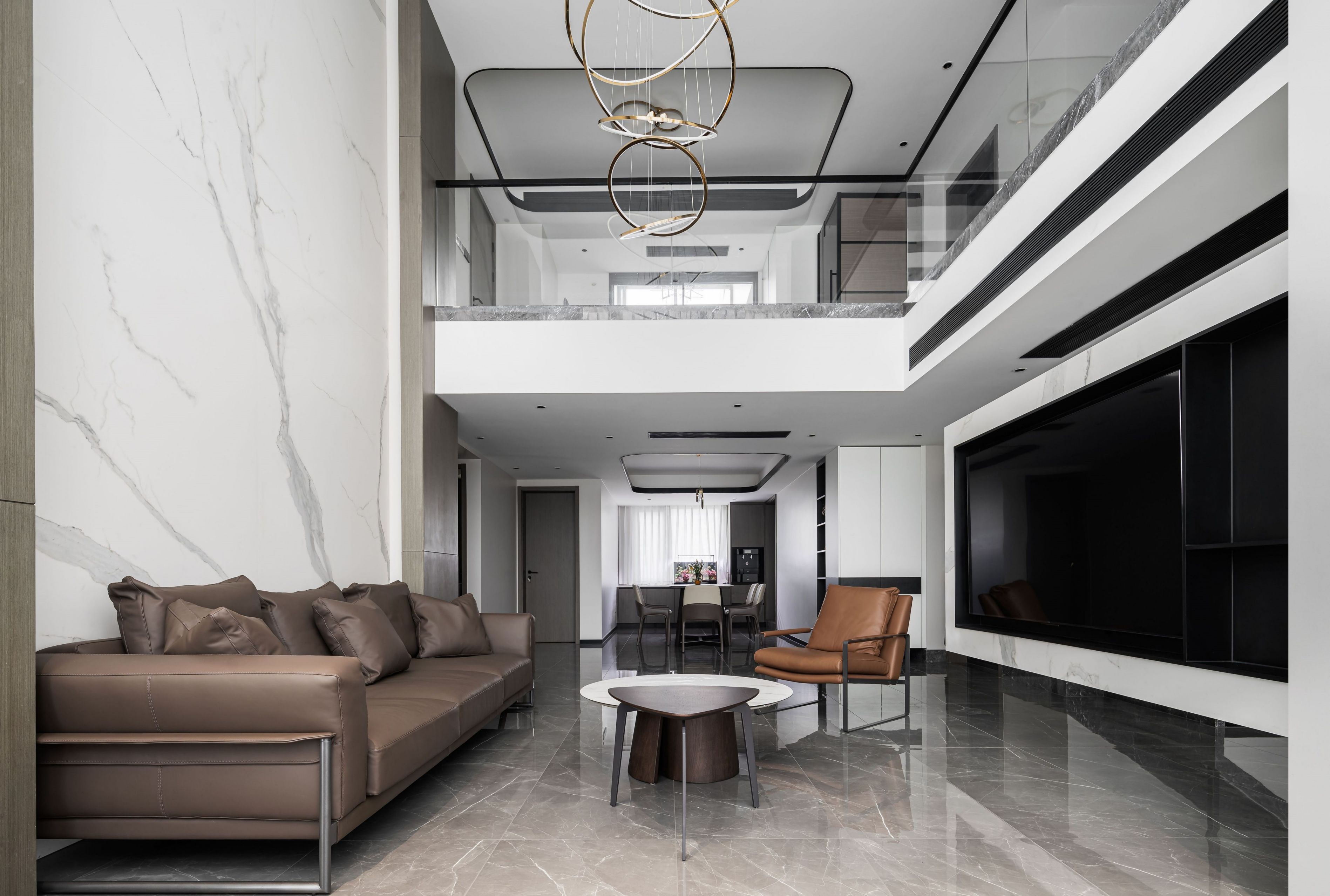 苏州玲珑湾现代顶层复式设计丨中国苏州丨一道设计-14