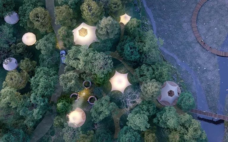 梦幻 Hygge Circles 露营地 | 第三大自然设计日本可持续旅游新地标-11