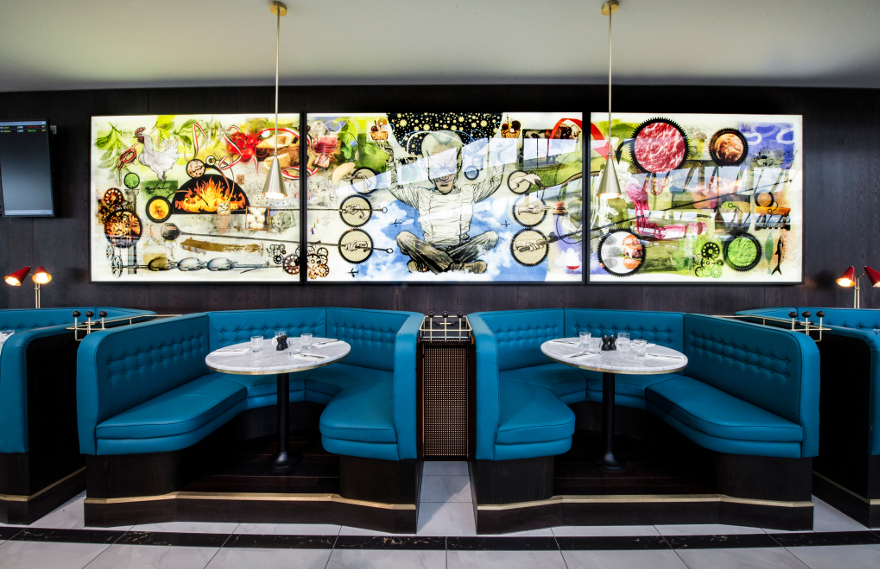 希思罗机场二号航站楼冰淇淋咖啡馆室内设计丨阿芙罗狄蒂·克拉斯(受启发创作)-5