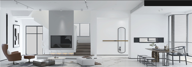 北京北城别墅设计 | 黑白色调打造简约艺术空间-15