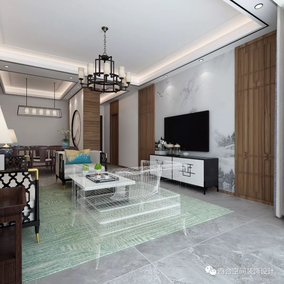 太原万枫小区新中式极简设计 | 含蓄深意与现代艺术融合-13