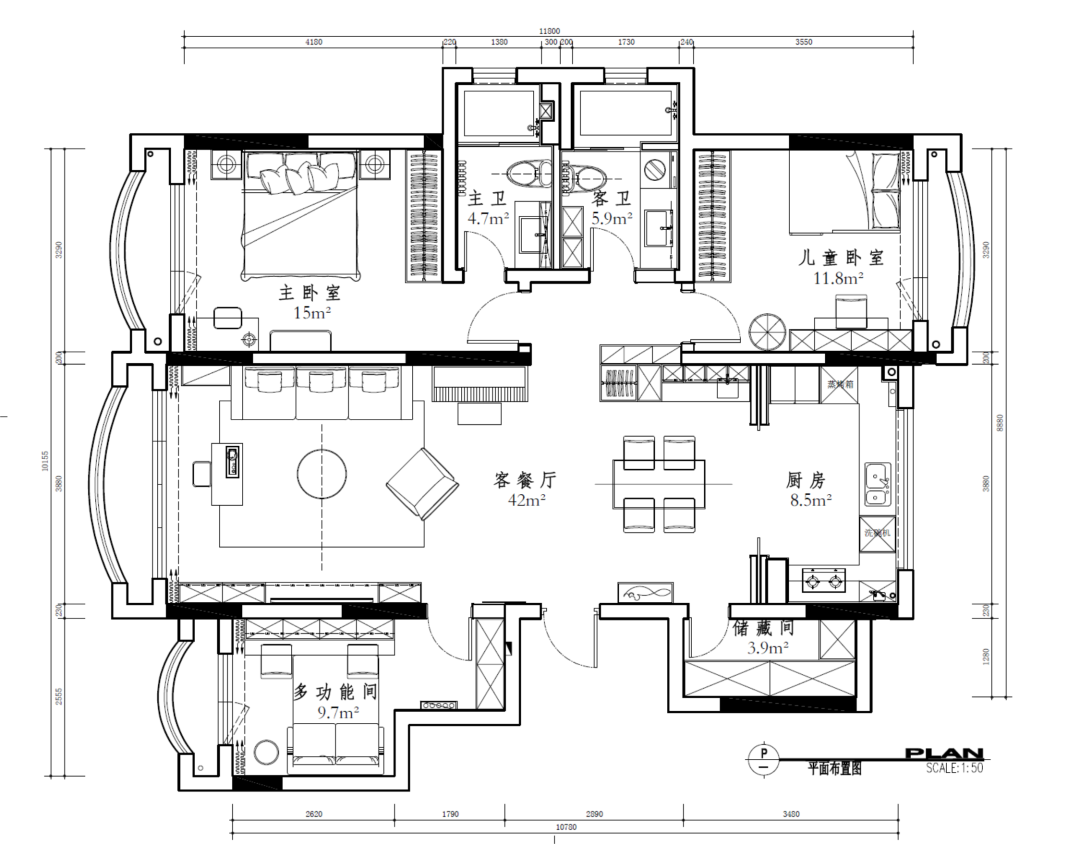 黑白灰极简魅力 · 鲁信南海花园设计-12