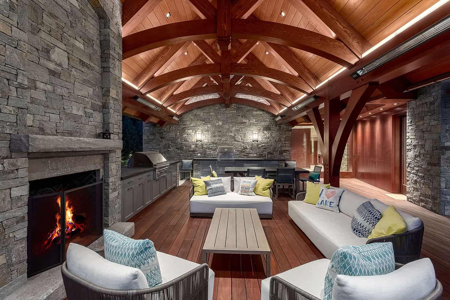 Modern timber frame home in Whistler designed for entertaining-35