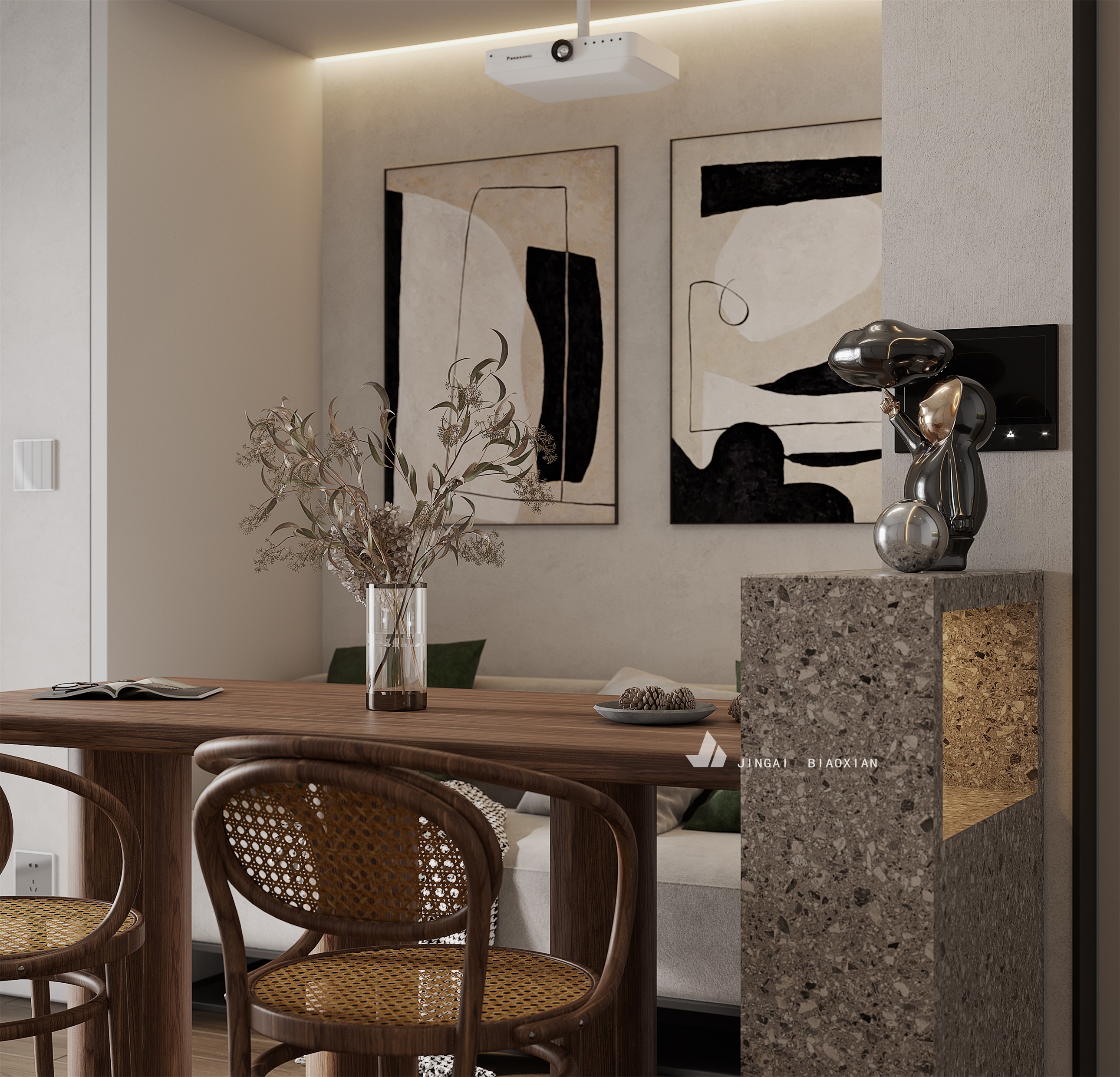 金该视觉呈现的时尚办公空间丨朱晨毅-26