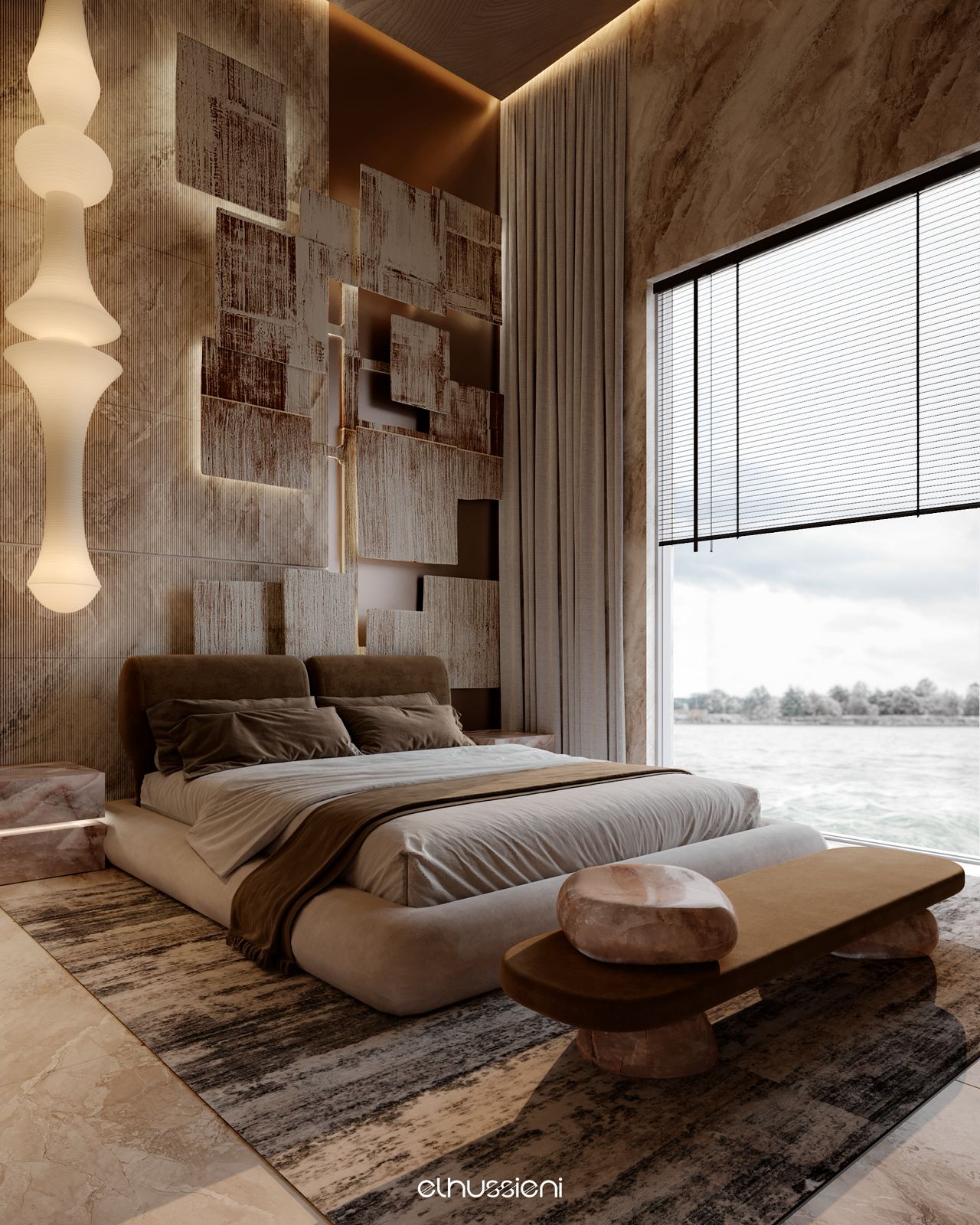 现代卧室设计丨Mohamed.elhussien.designs-1