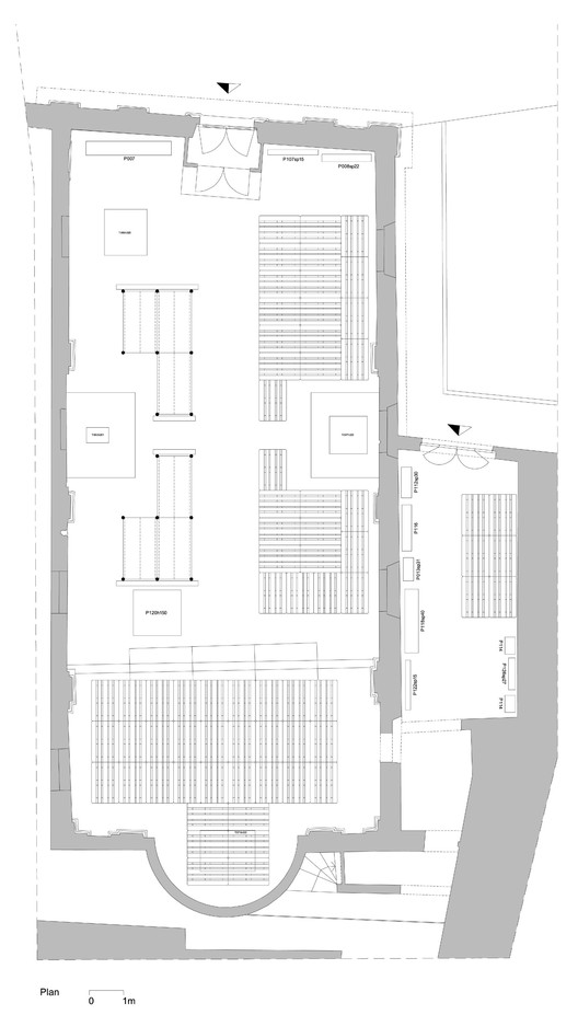 San Pellegrino Church Restoration and Outfitting of Plaster Deposits  MICROSCAPE architecture urban design AA-11
