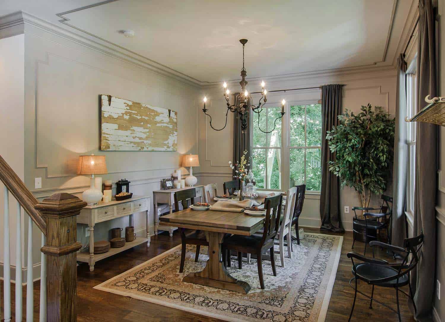 Inside an inviting cottage style house with a woodsy backdrop in Tennessee-9