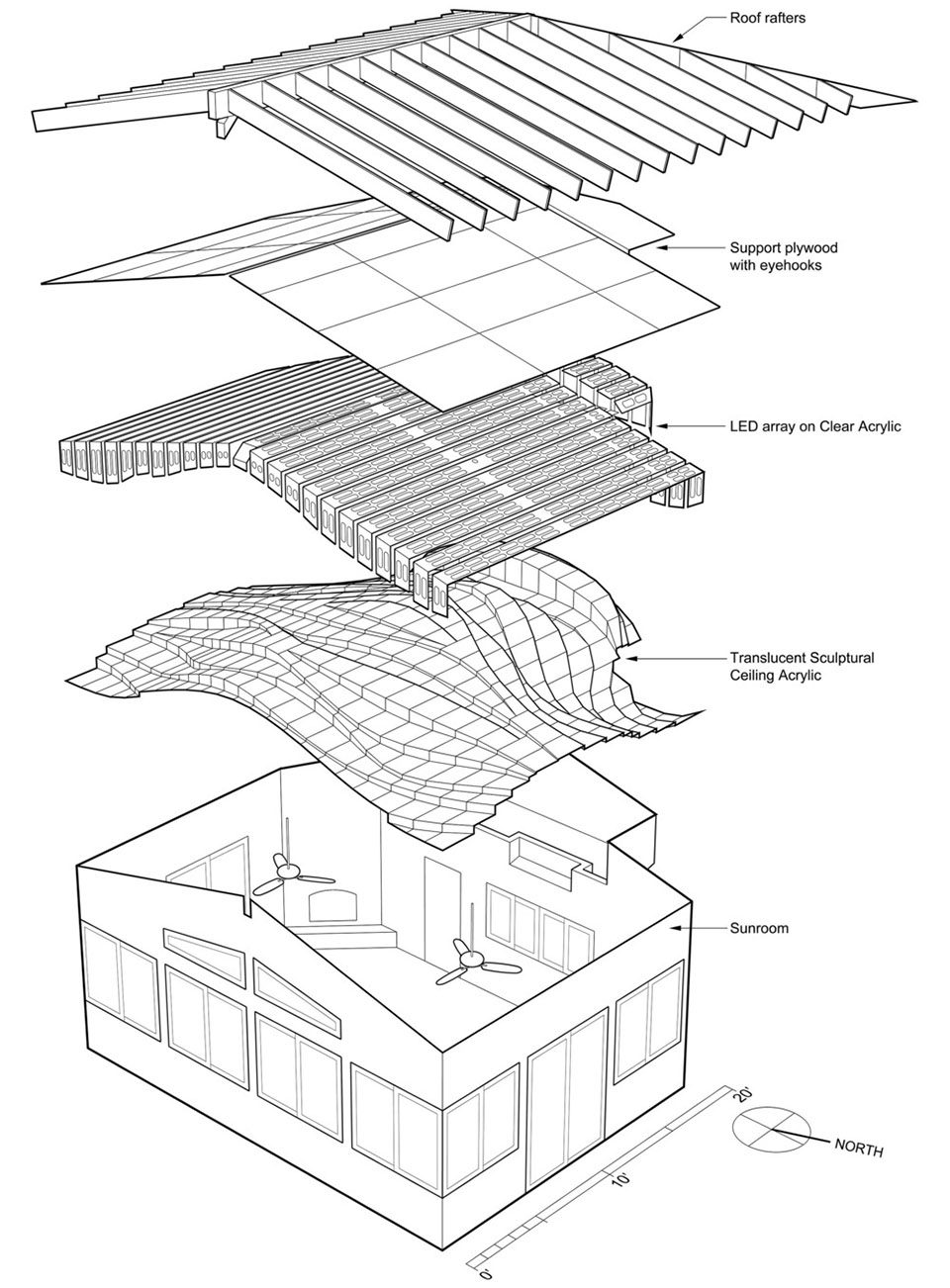 芝加哥“日光室”天花板照明设计-13