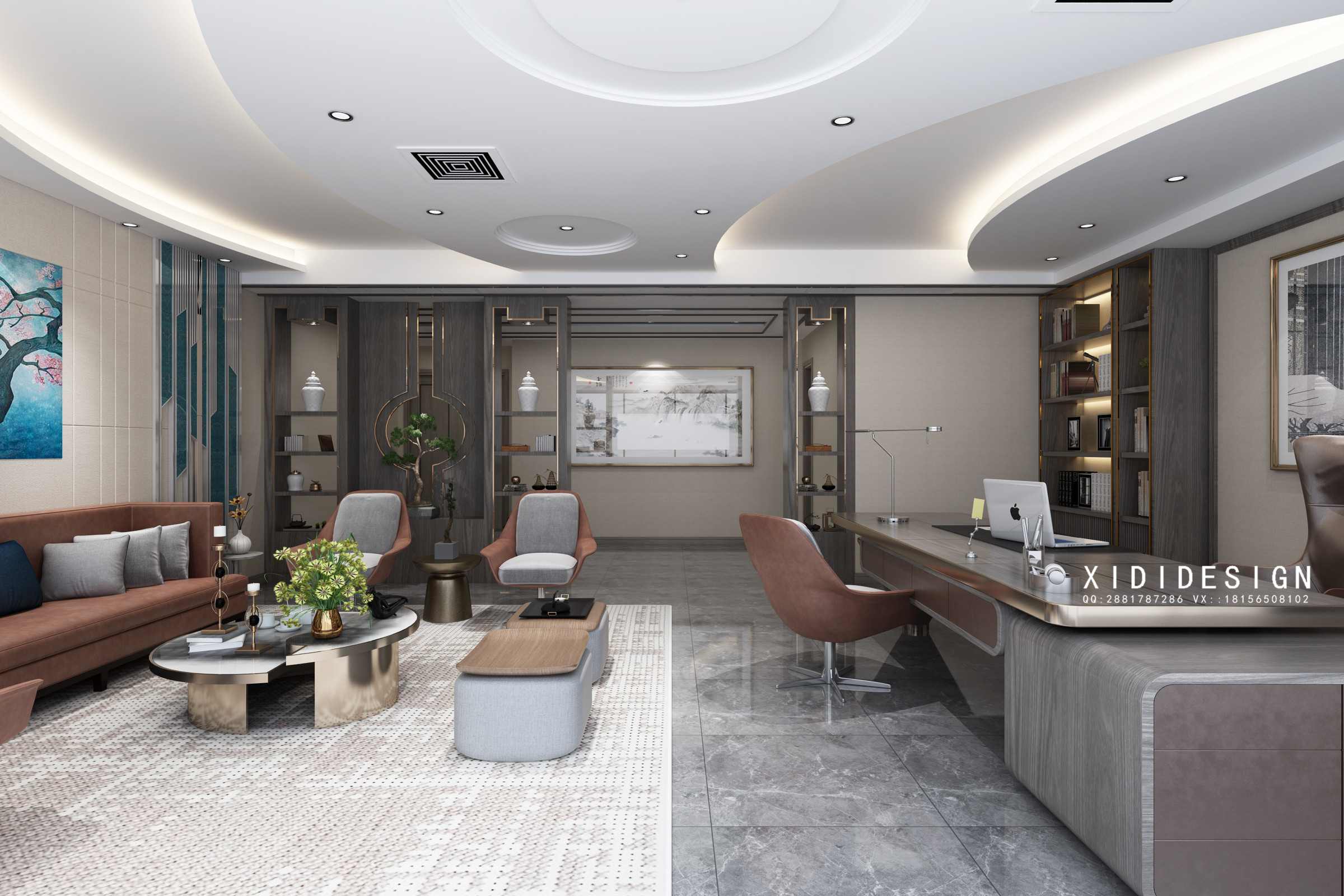 办公室经理室老总办公-5