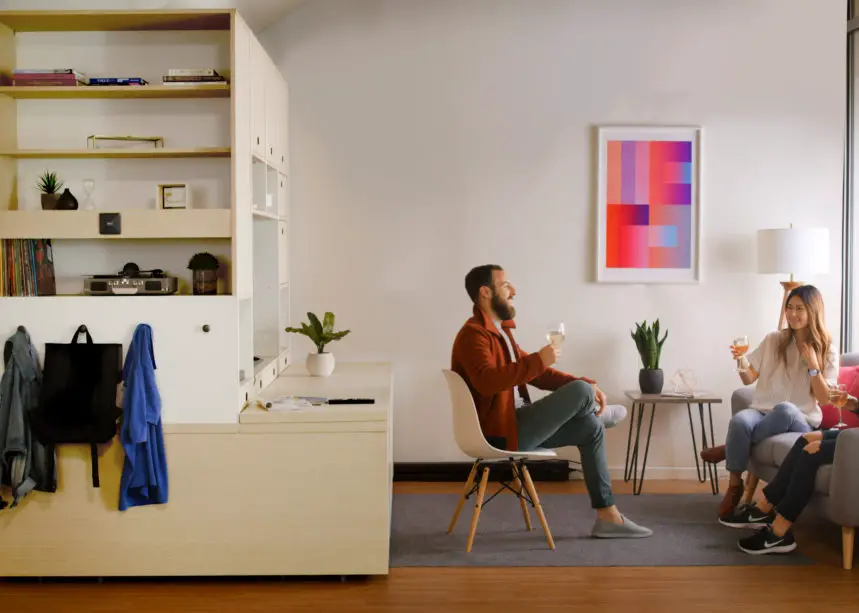 50m²工作室变卧室，智能家具解决空间难题-3