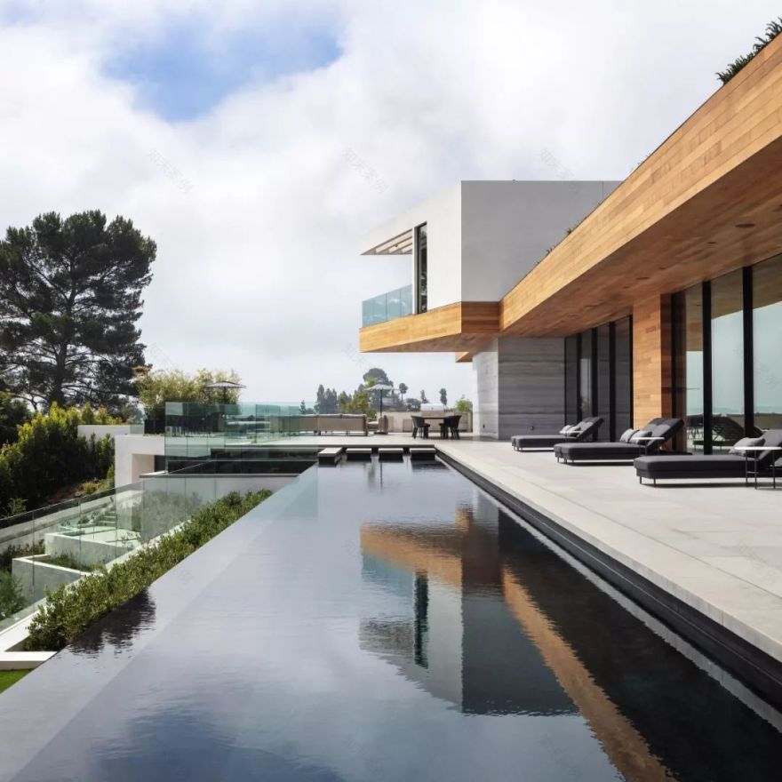 洛杉矶亿元豪宅 观景无边泳池-35