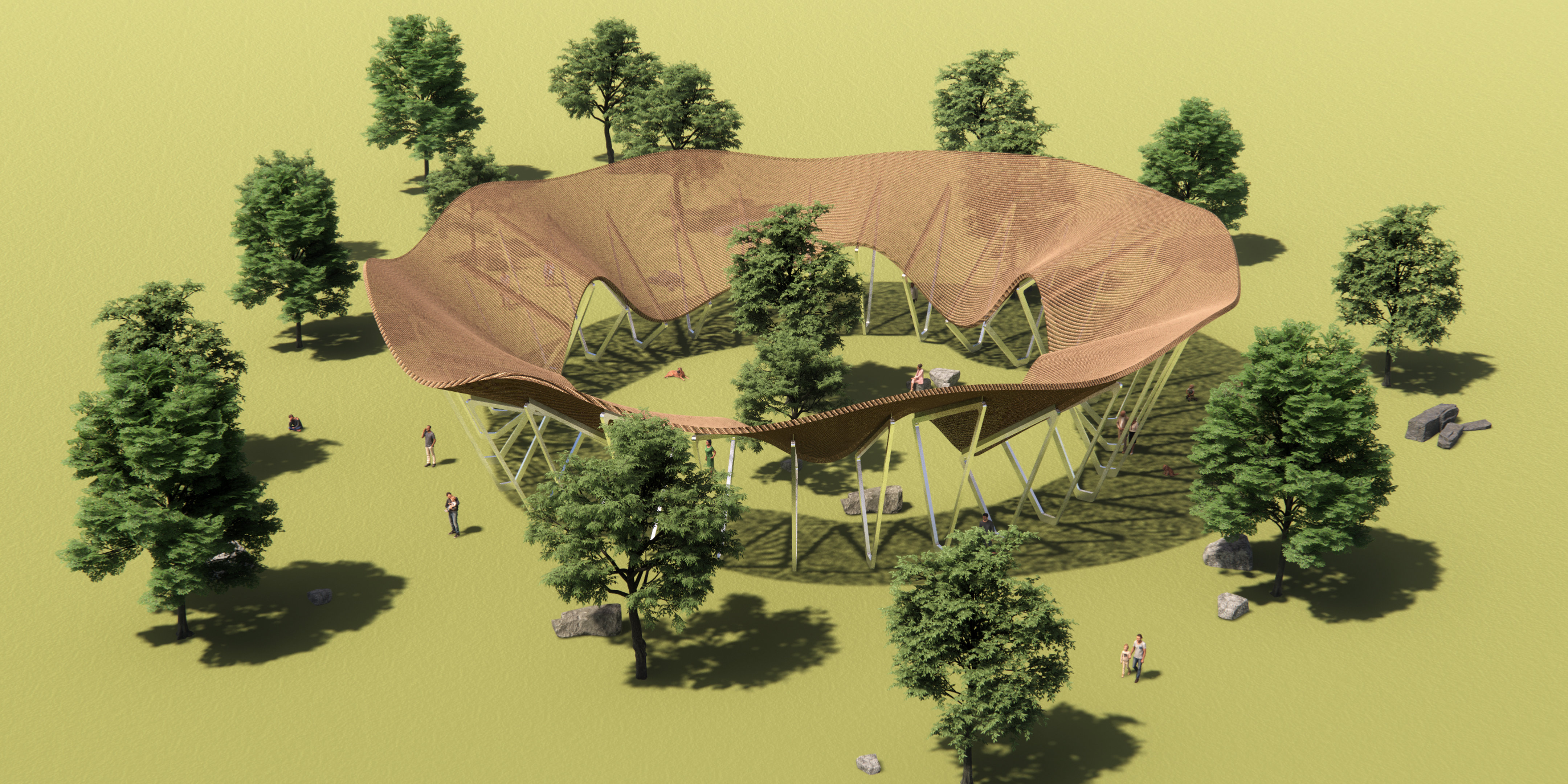 Wavy Shade Pavilion Rhino Grasshopper-13