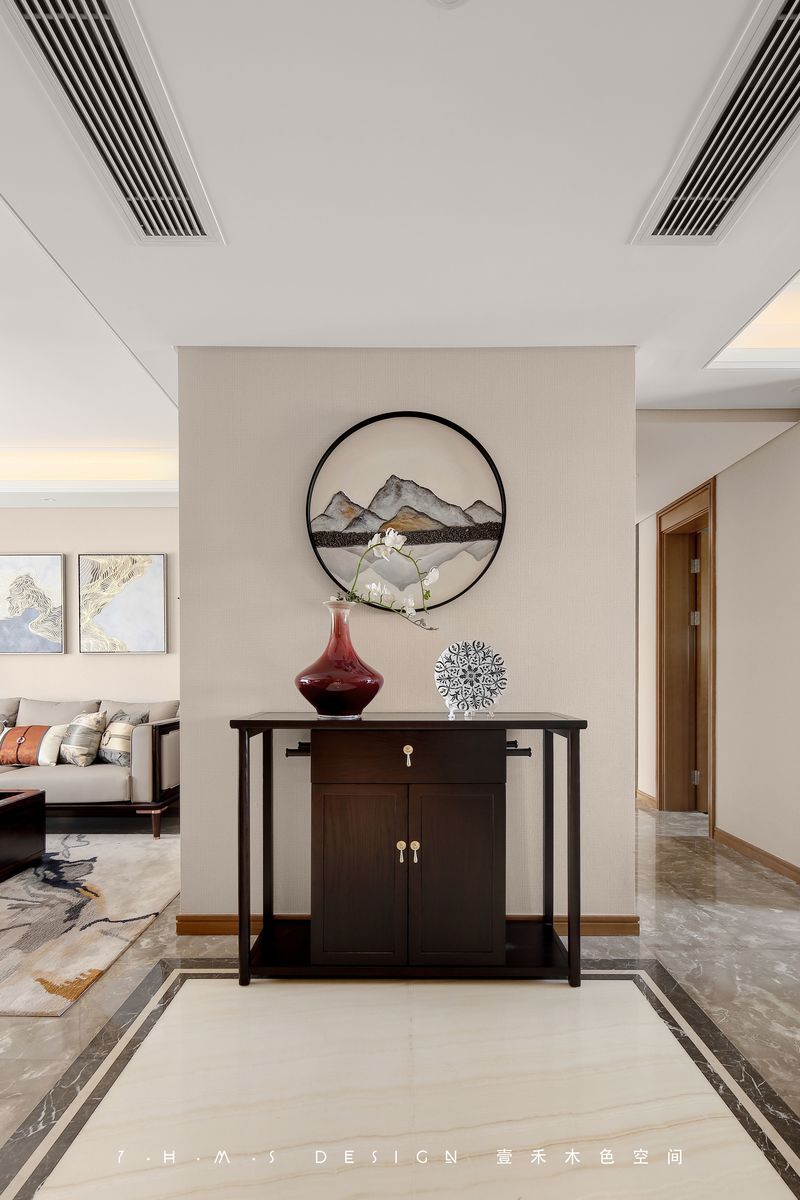 《江南·烟雨》现代中式家居丨壹禾木色空间-2