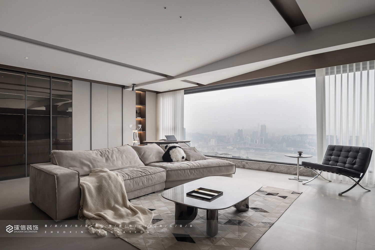 招商云邸 135 平质感现代风丨中国重庆丨琢信装饰-0