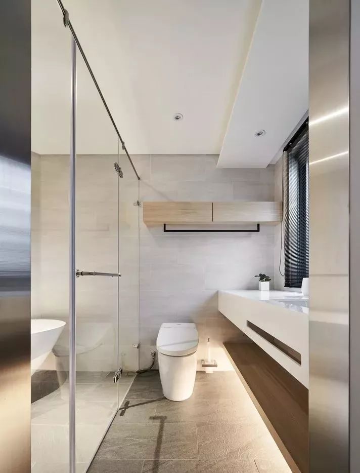 极简风格客厅书房一体化设计-125