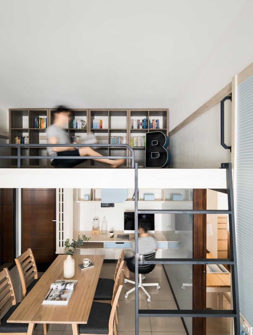 14 坪北欧风小夫妻新婚宅,空中阁楼、留言板工作室成亮点-23