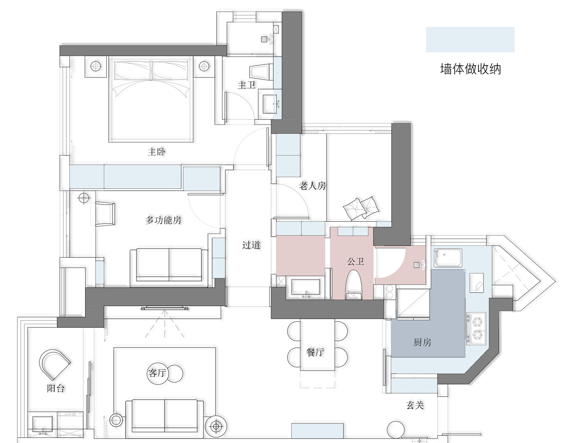 深圳华润城 89 平米小户型设计，打造温馨生活空间-28