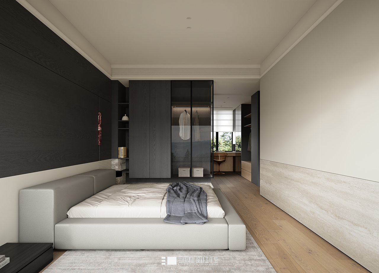 新作 143m² • 黑白木质调,极简明净丨三行集作设计工作室-41