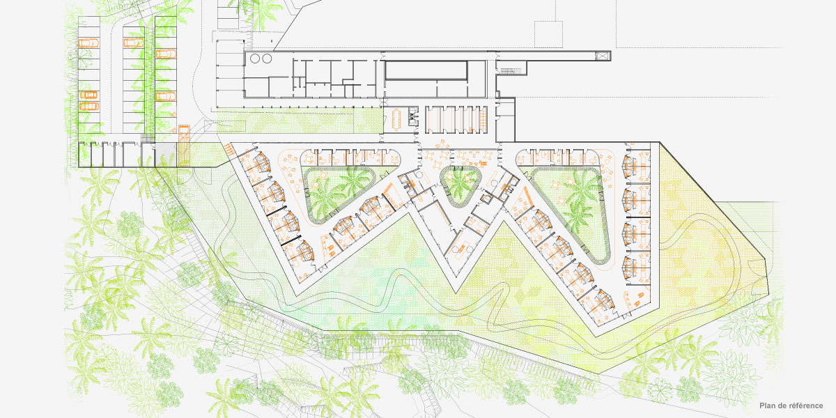 热带森林中的医院（勒唐蓬医院扩建改造项目）丨法国丨CoCo architecture等-4