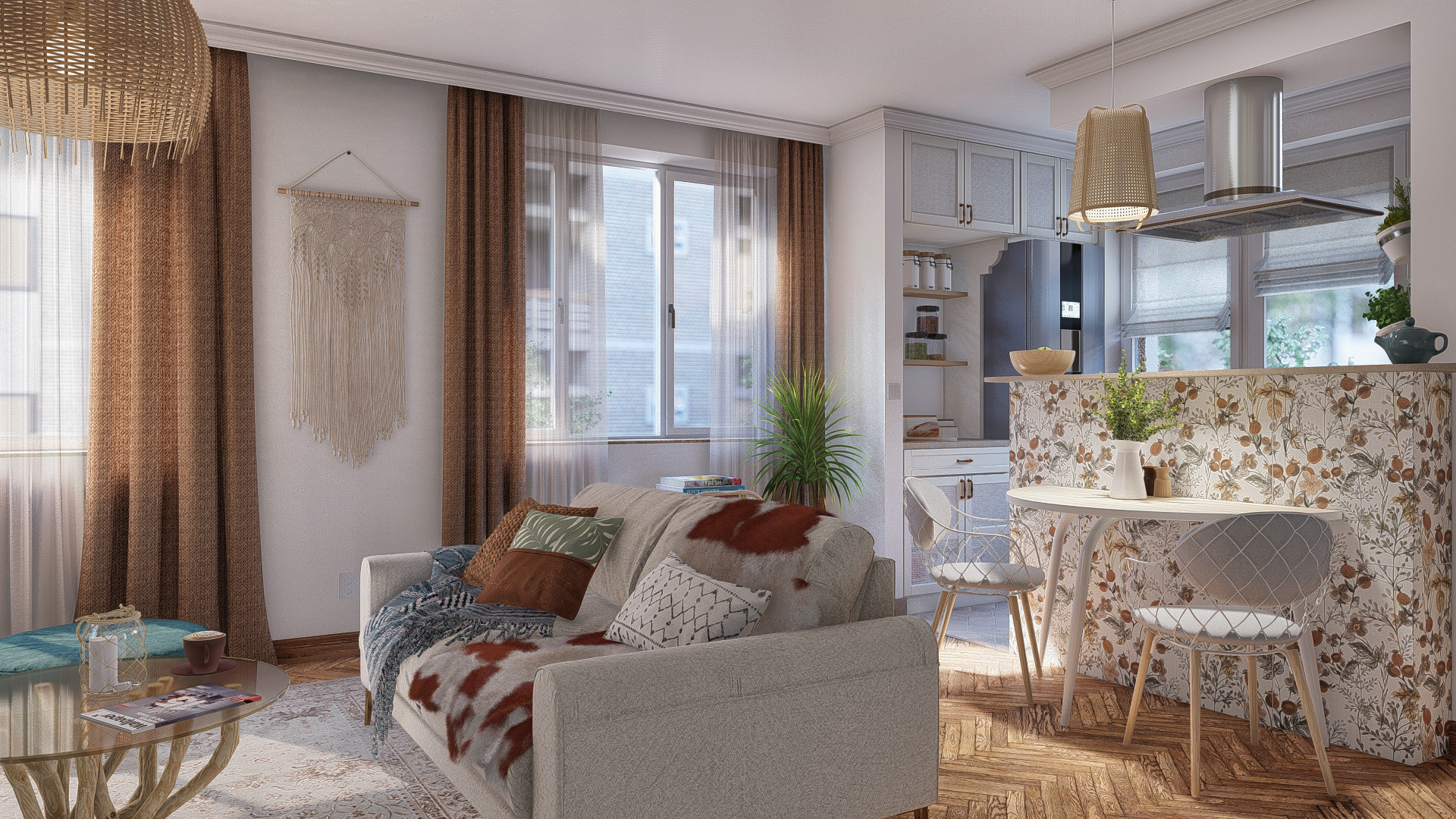 Rustic Boho Apartment 室内设计丨贝尔格莱德-7