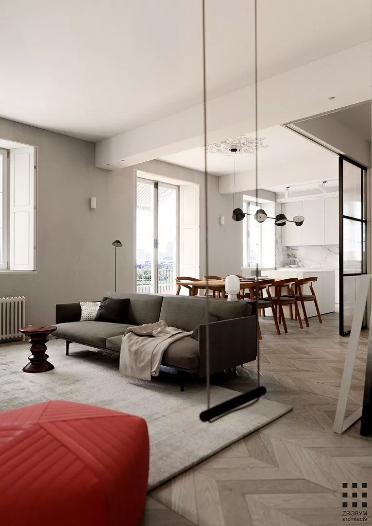 明斯克 65 平米开放式小户型住宅设计-9