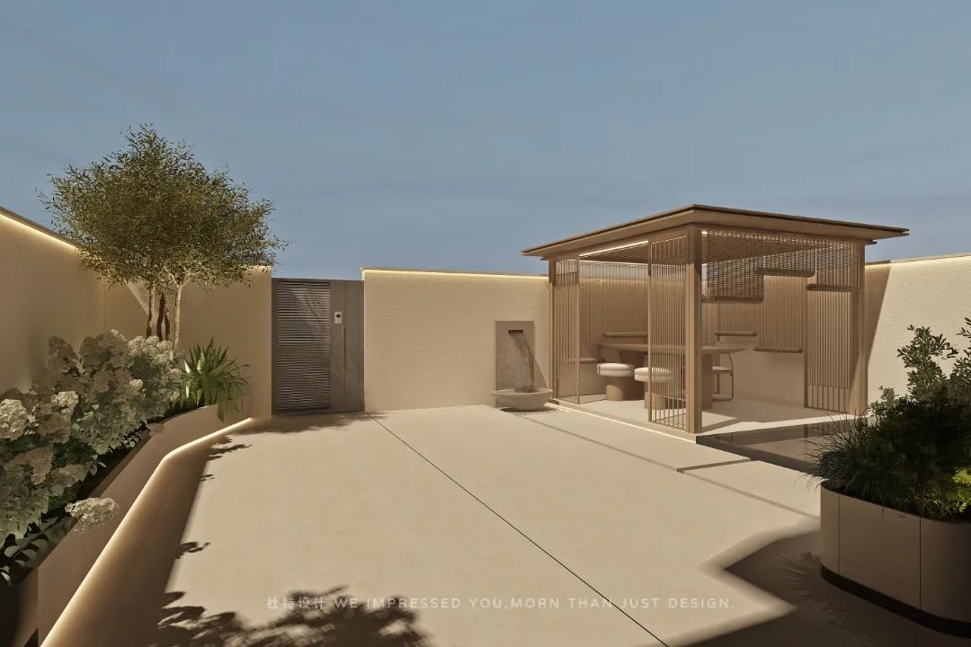 奶油色调微水泥别墅丨TODD 杜特设计-6