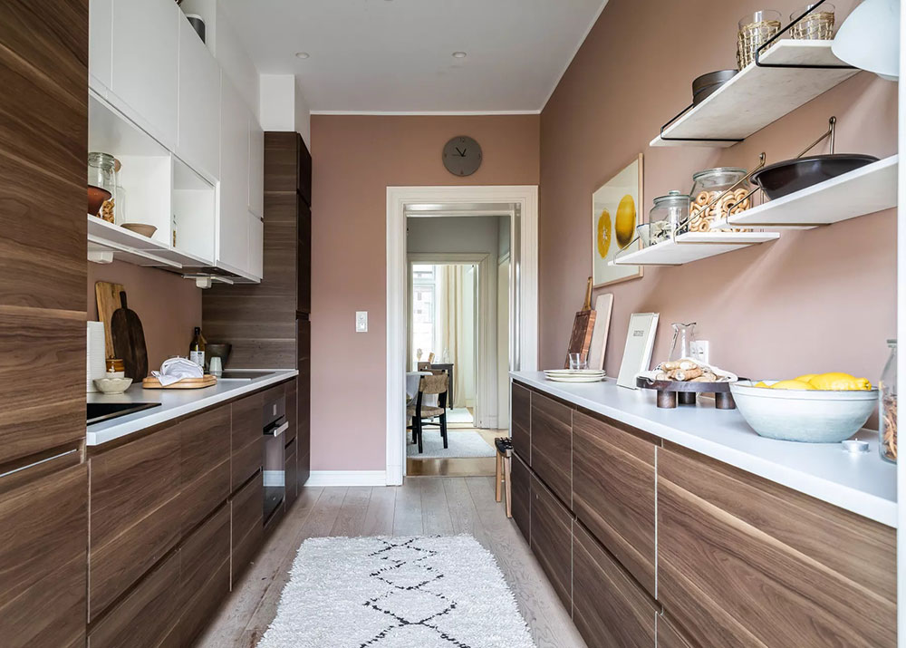 挪威首都时尚公寓,红色沙发成为点睛之笔-16