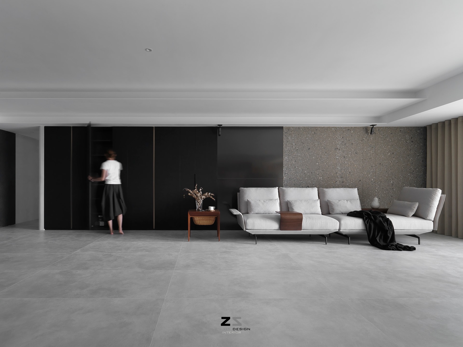 台中郭宅 Z 轴空间设计，旋转电视串联生活空间-7