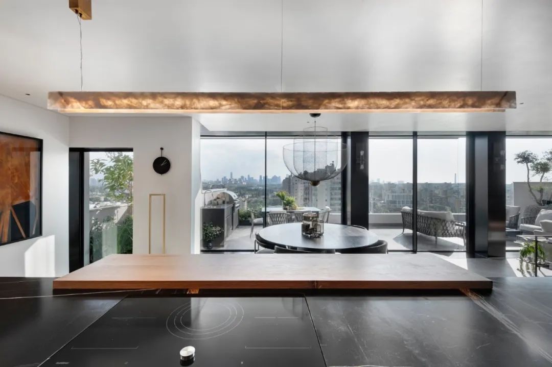 特拉维夫顶层住宅,黑白色调的时尚空间-7