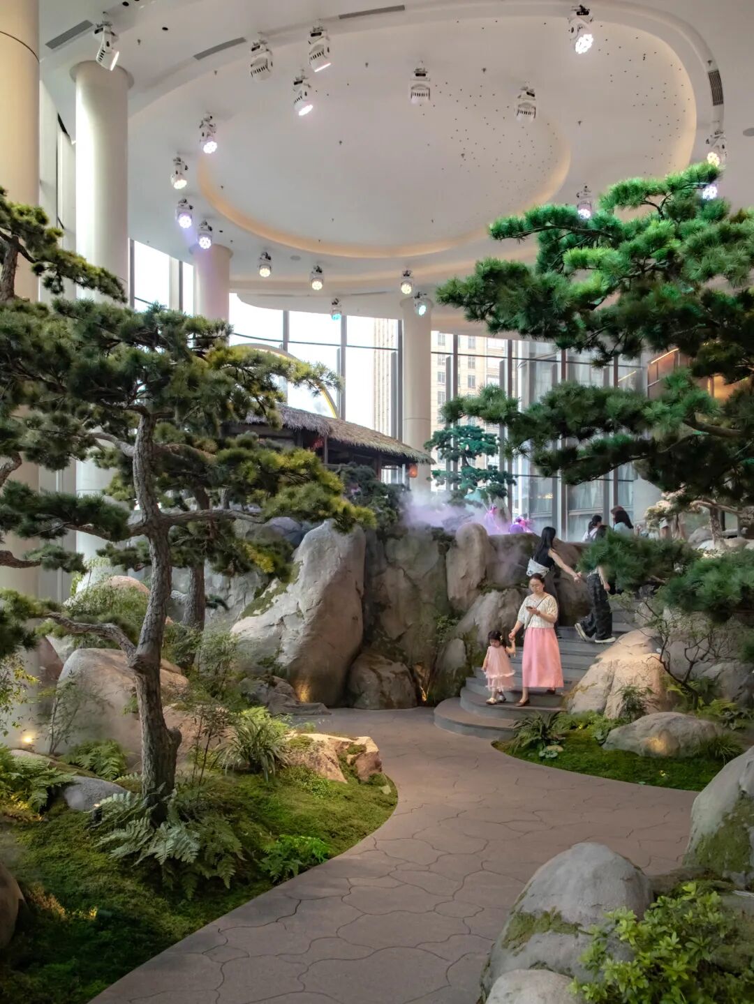 喜随作品|壶中胜境·商业中庭的科技国风微缩园林-314
