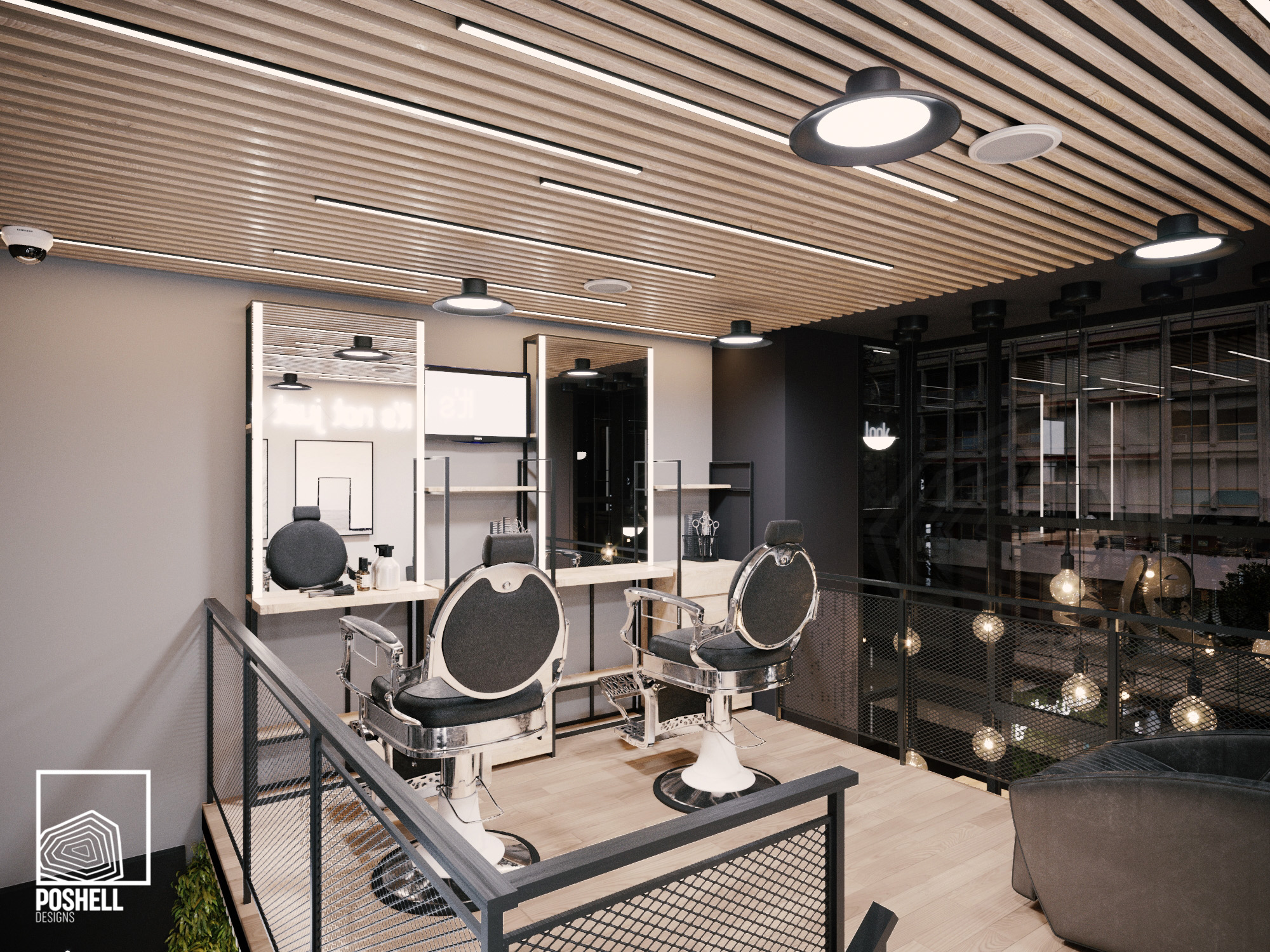 理发店设计 商业丨EgyptCairo丨Poshell Designs-14