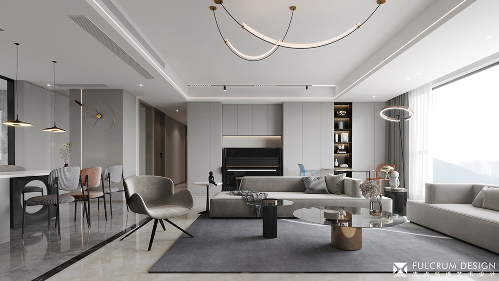 现代简约 · 光谷奥山府·支点设计·183㎡舒适宅邸-9