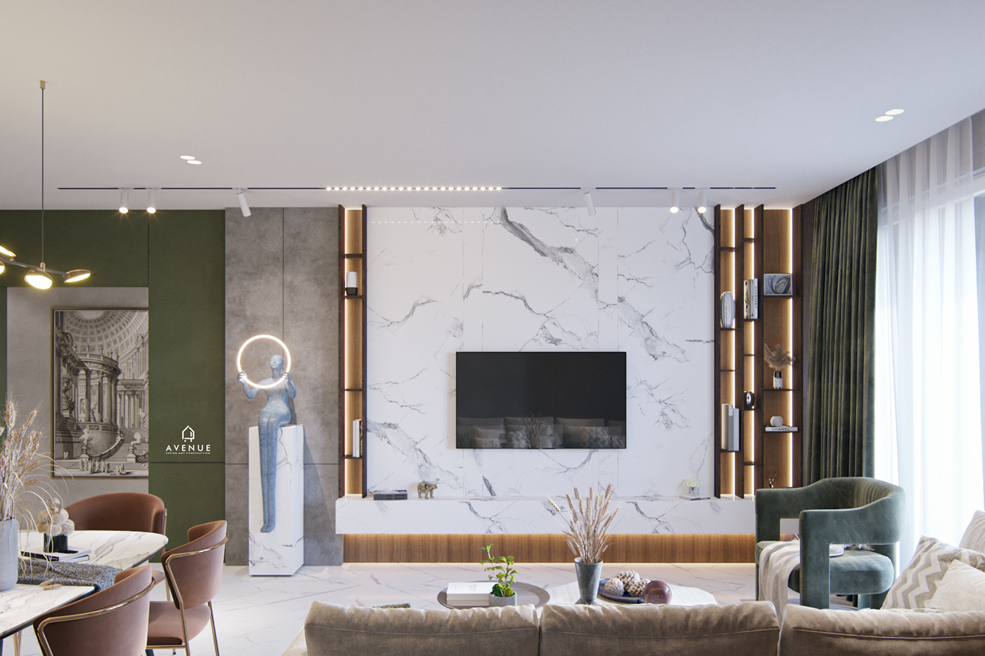 DI APARTMENT 现代内饰设计丨埃及丨Avenue Designs-7