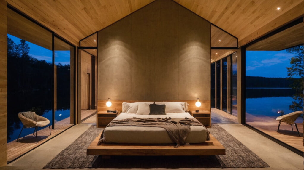 湖景小屋卧室设计-41