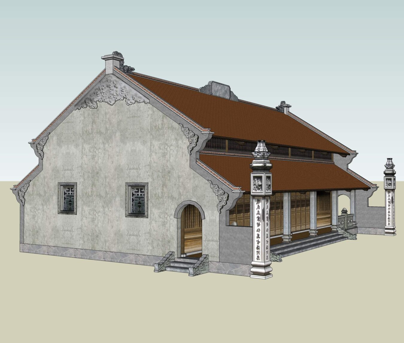 越南古建筑寺庙Sketchup模型库（P5）-5