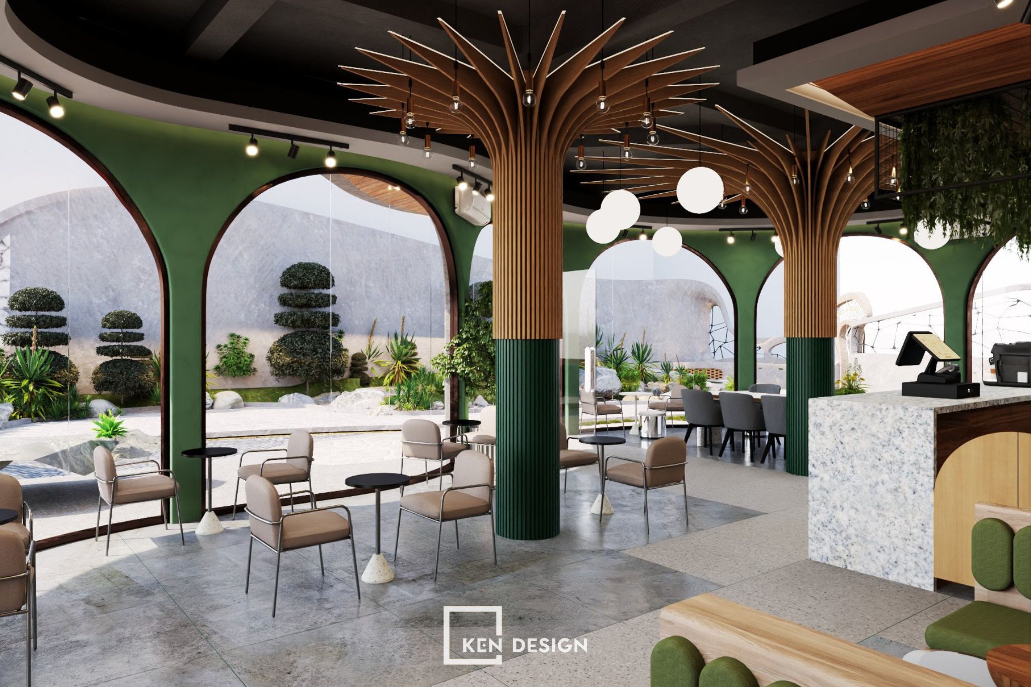 Green Coffee咖啡馆设计丨越南丨KenDesign-35