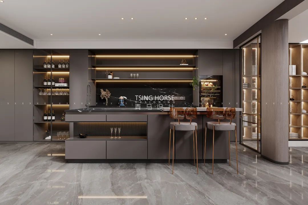 招商央玺现代轻奢别墅空间设计丨周昆设计团队-21