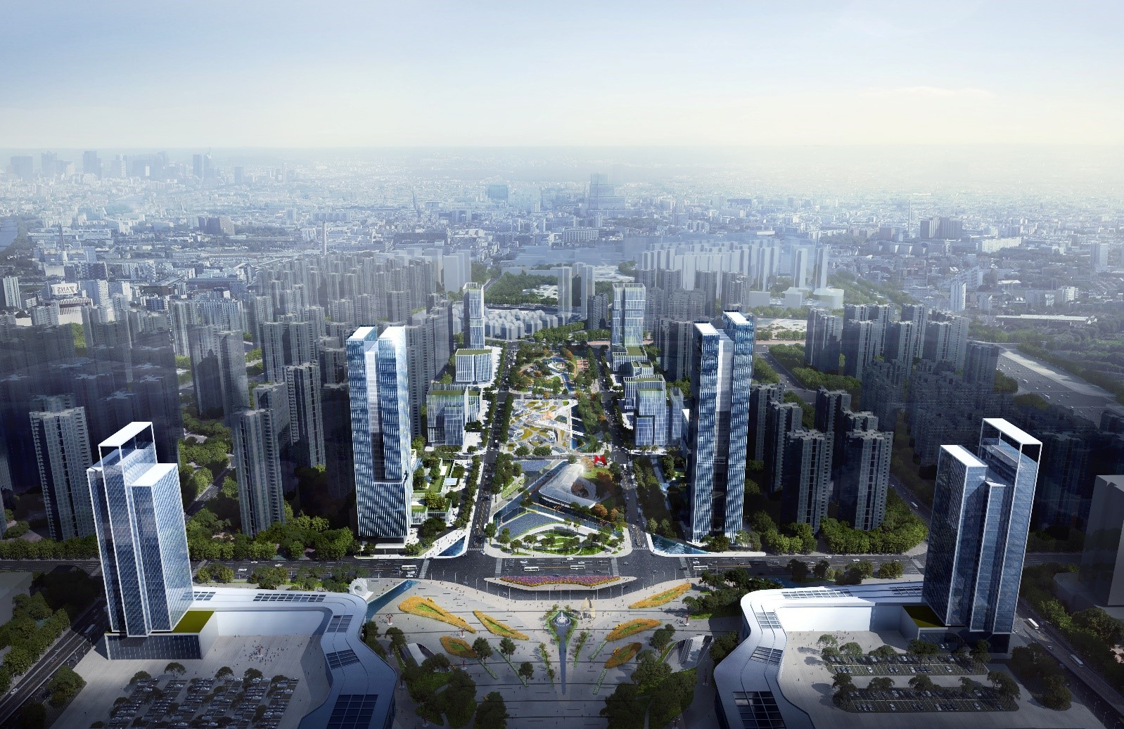 山水光影·四川宜宾高铁站双子塔设计-27