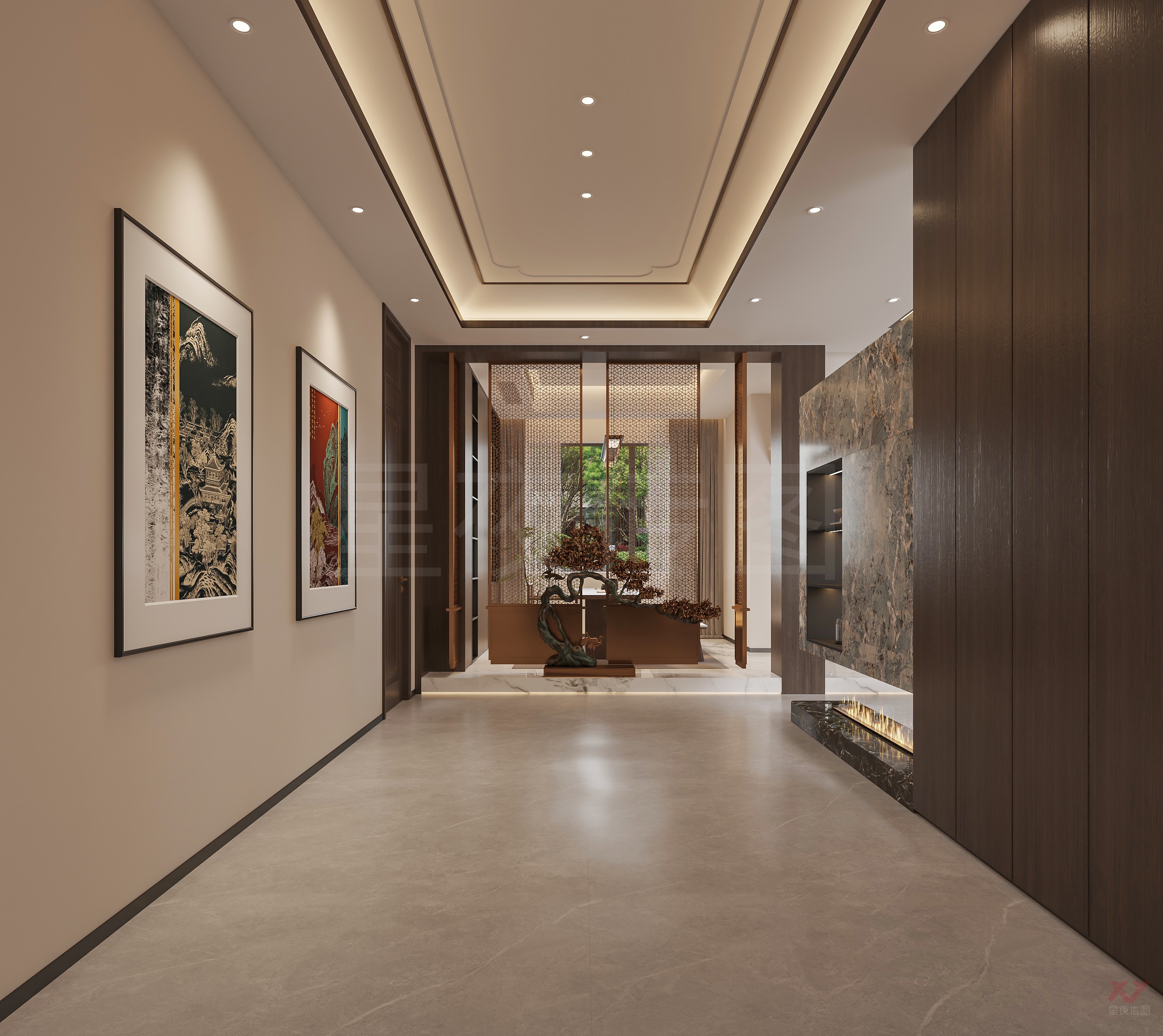 新中式别墅设计，美到骨子里的细腻与优雅-2