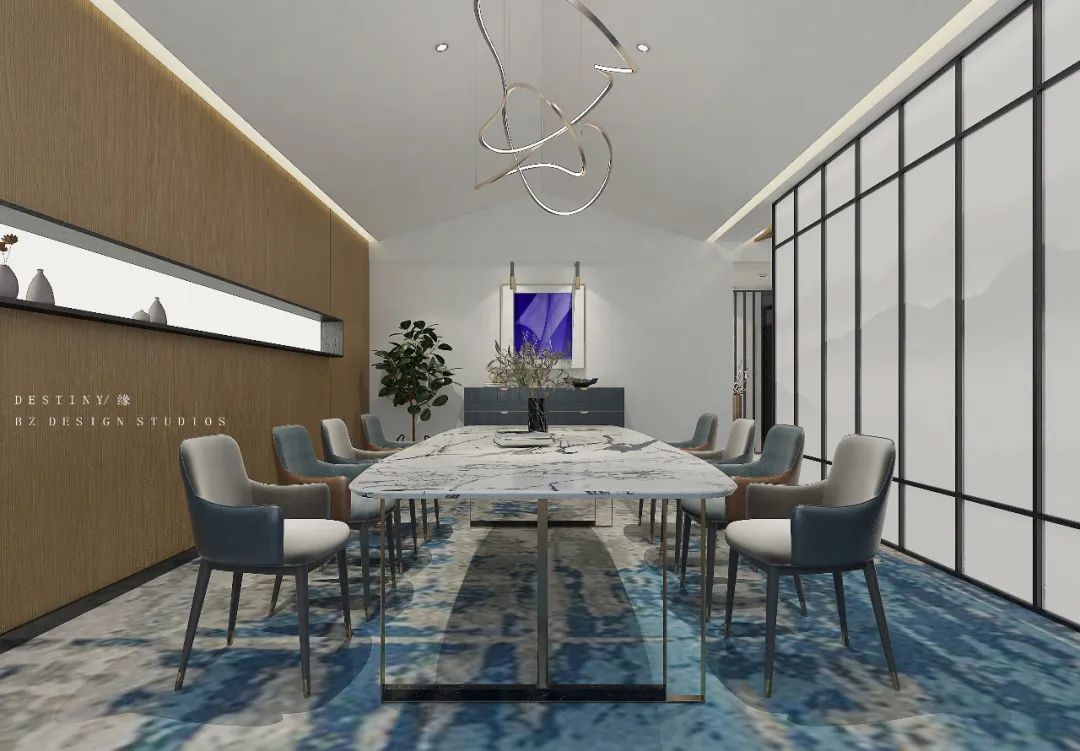 缘起东方 | 盐城行政酒廊的山水墨韵-11