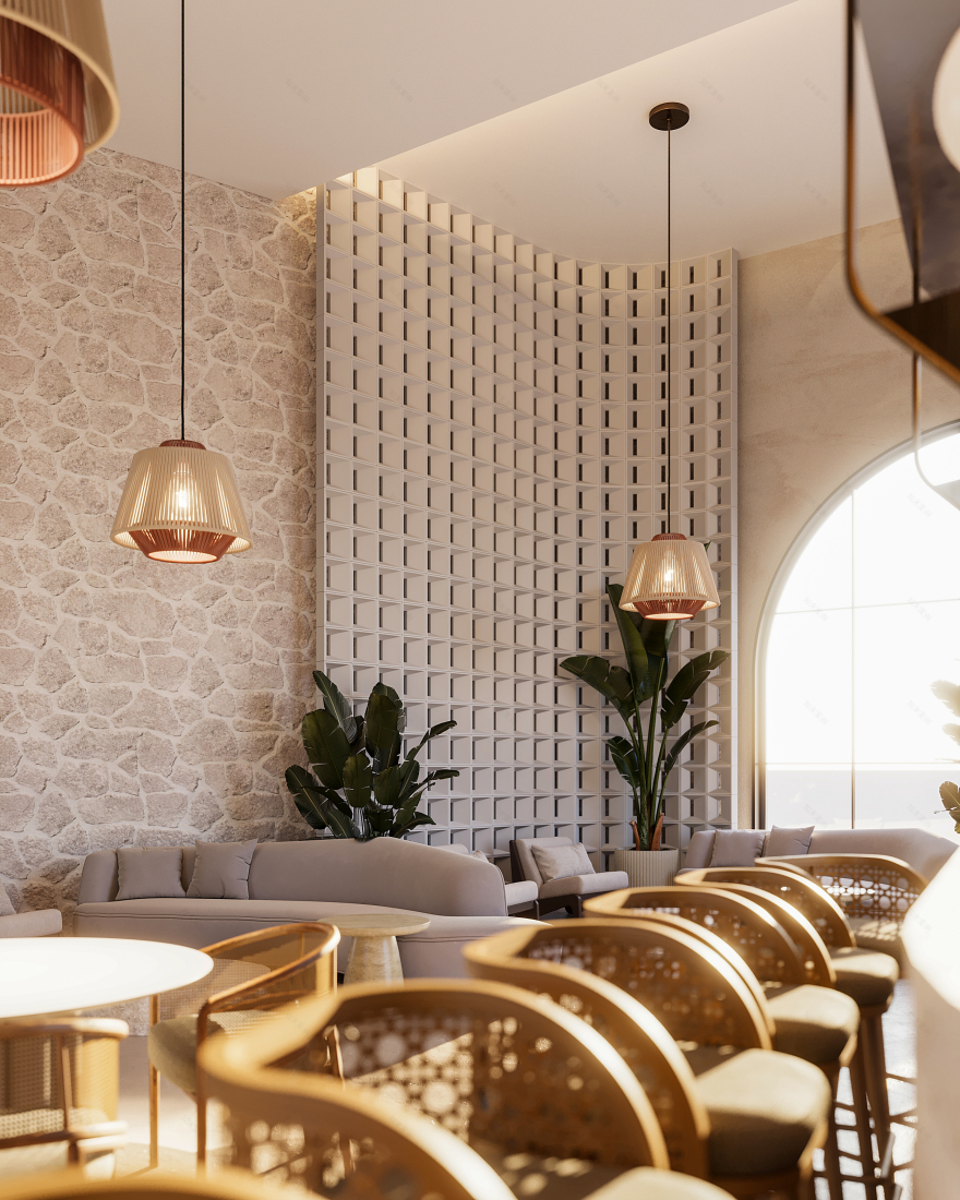火烈鸟度假村接待厅设计丨埃及丨Mo Ashraf-14