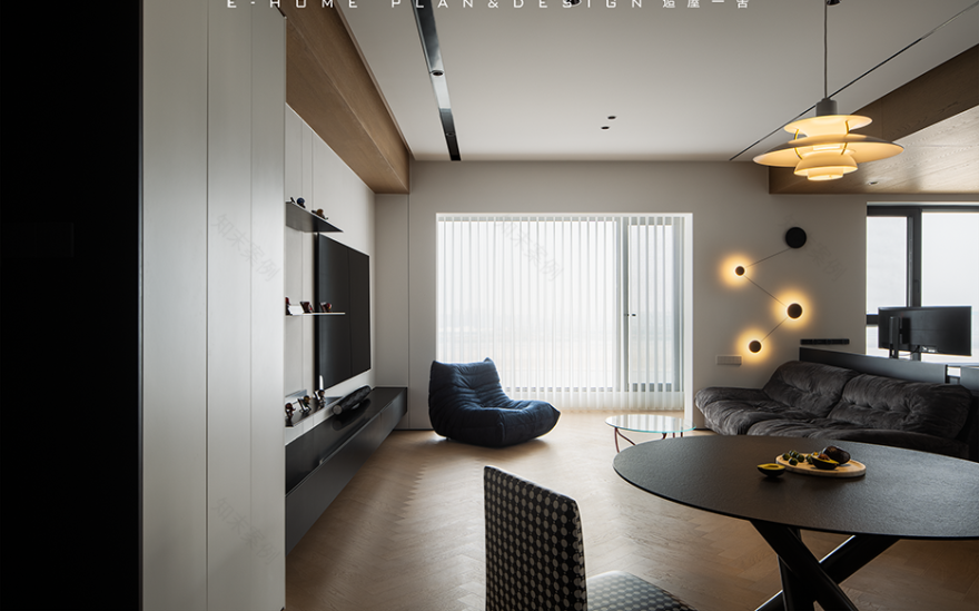 在墙角嵌镜子,给冰箱挪新家,用线条制造生活波动-9