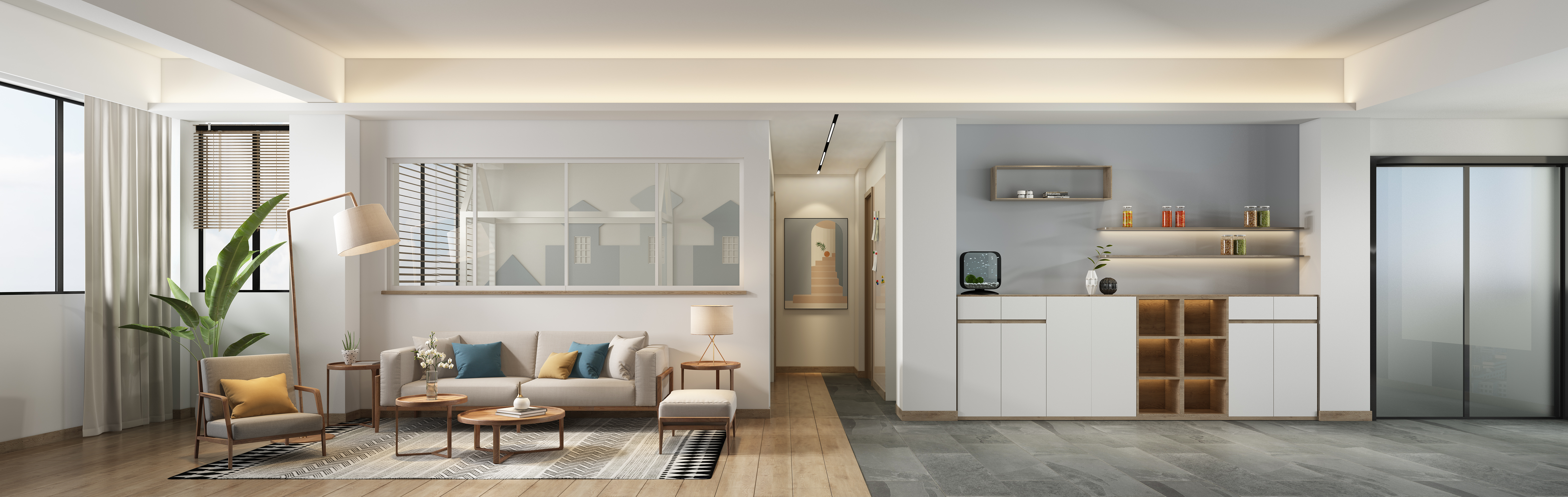 深圳口山全案设计：宝安·海滨广场，四代同堂的温馨家-5